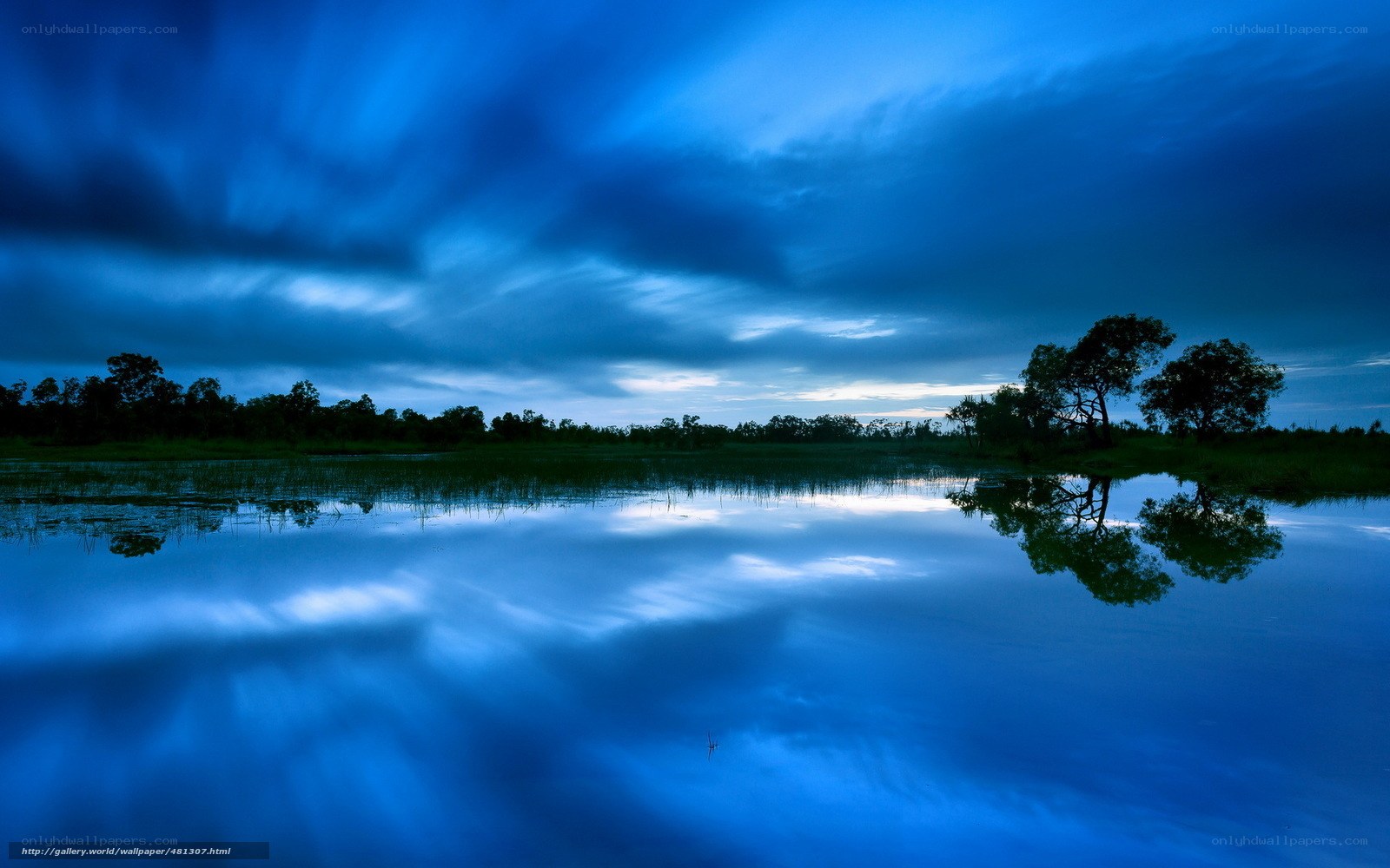 Blue Sky Reflection at Dusk