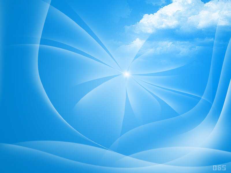 Blue sky with abstract waves