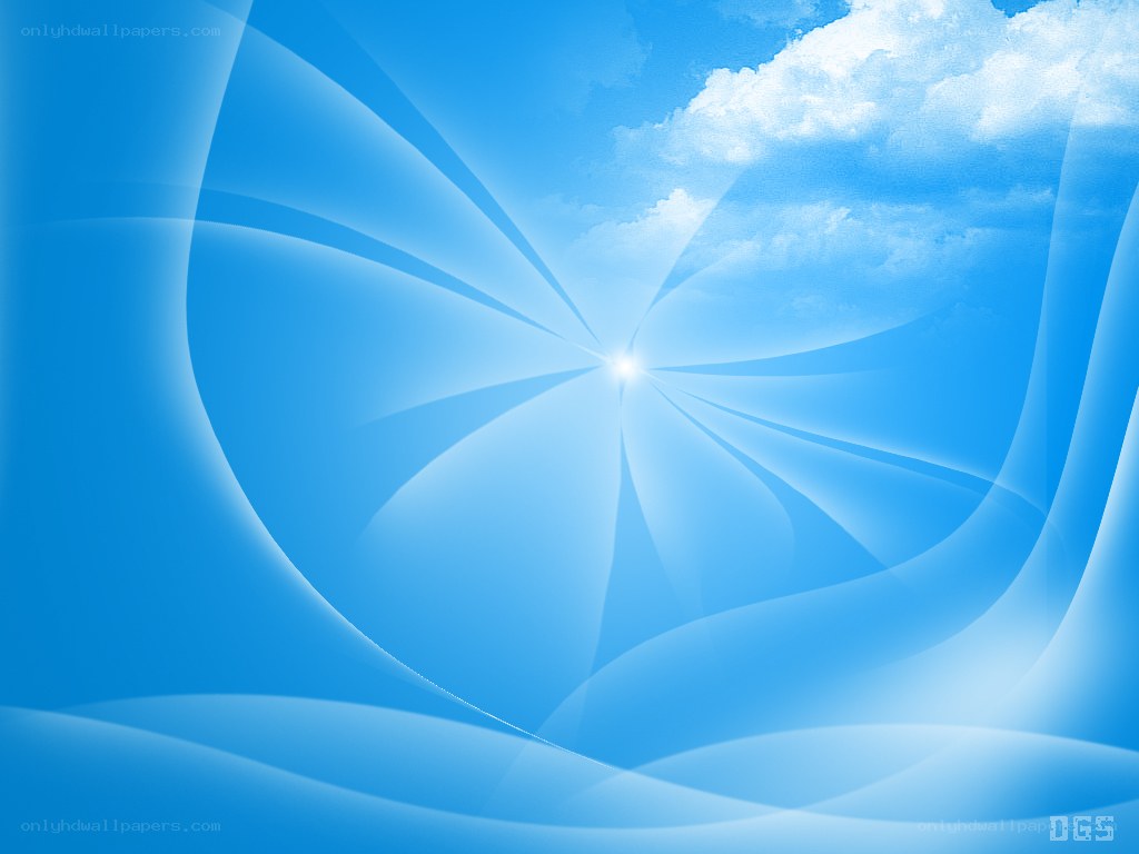 Blue sky with abstract waves