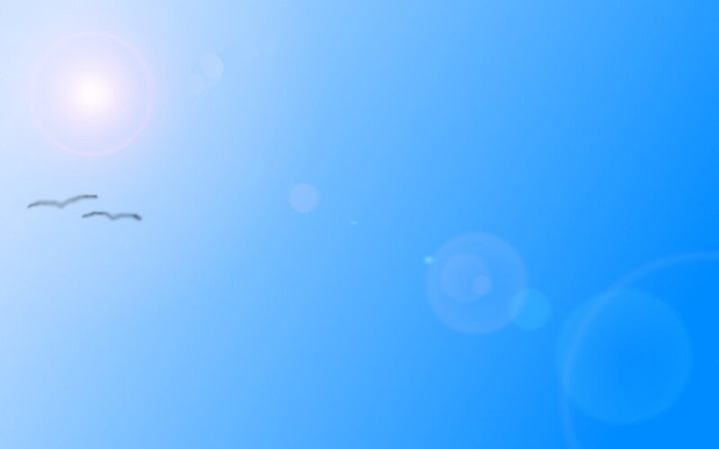 Blue sky with birds
