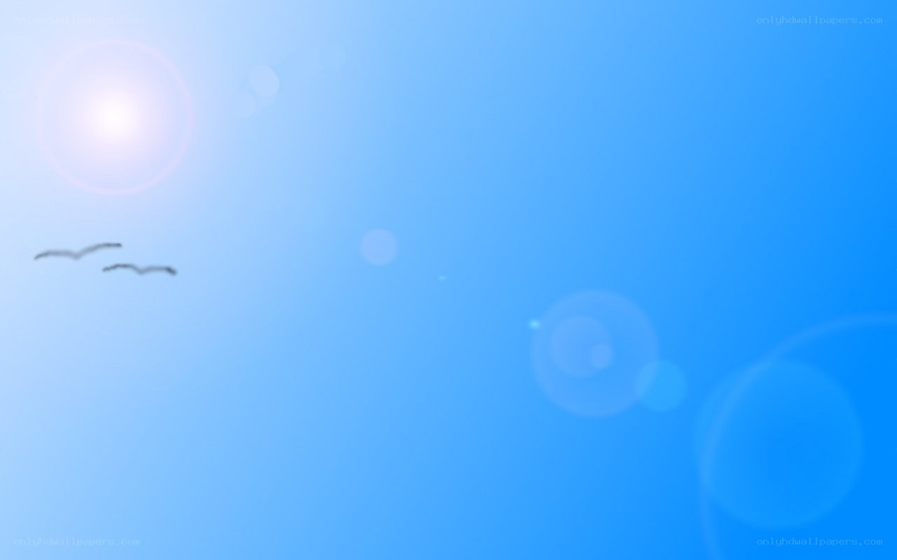 Blue sky with birds
