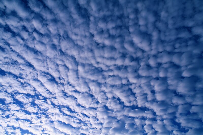 blue sky with cloud patterns