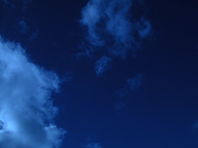Blue Sky with Clouds — Calm, Night