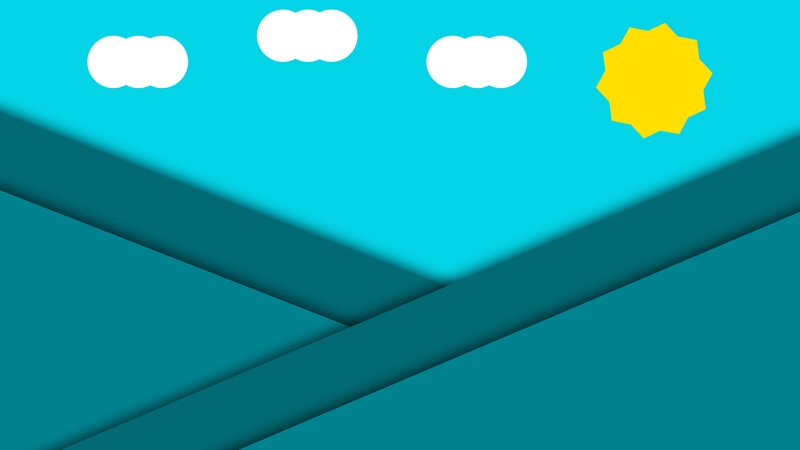 Blue Sky with Clouds — Cyan