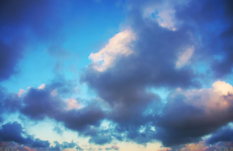 Blue Sky with Clouds — Dramatic