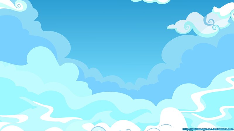 Blue Sky with Clouds — Morning, Digital Art