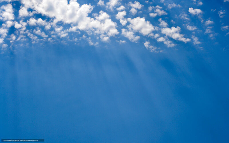 Blue Sky with Clouds — Serene, Afternoon, Photograph, Sunbeams