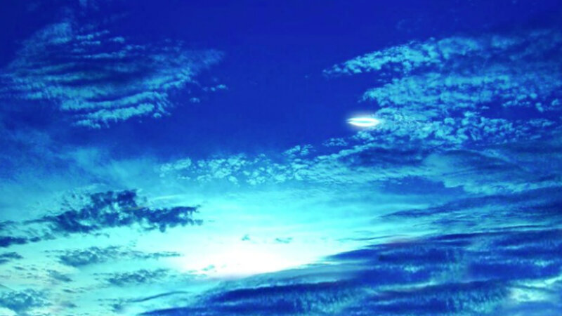 Blue Sky with Clouds — Serene, Night