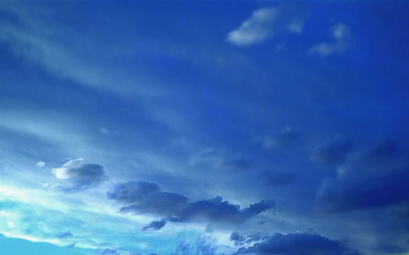 Blue Sky with Clouds — Serene, Photograph