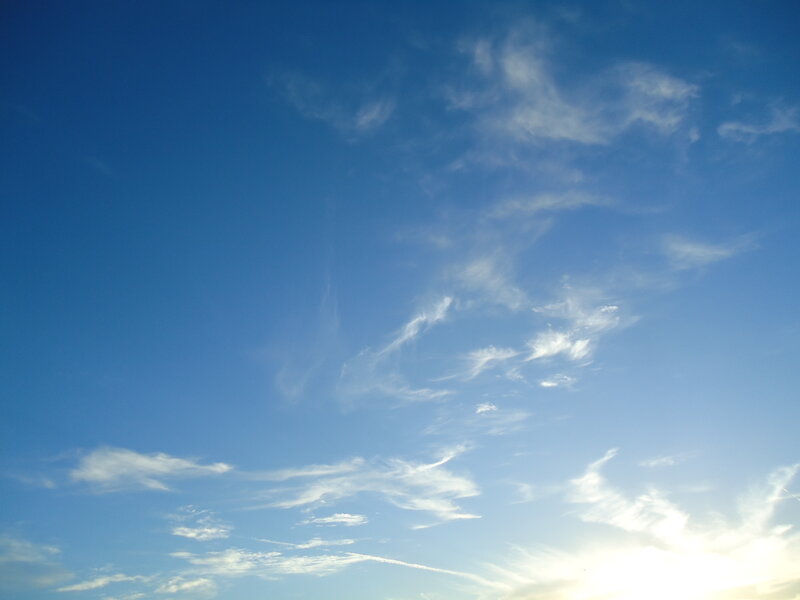 Blue Sky with Clouds — Serene, Sunset