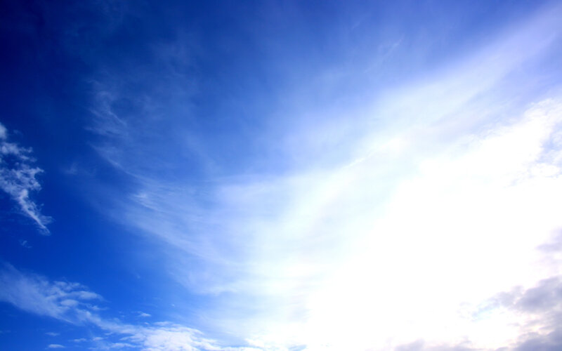 Blue Sky with Clouds — Sun