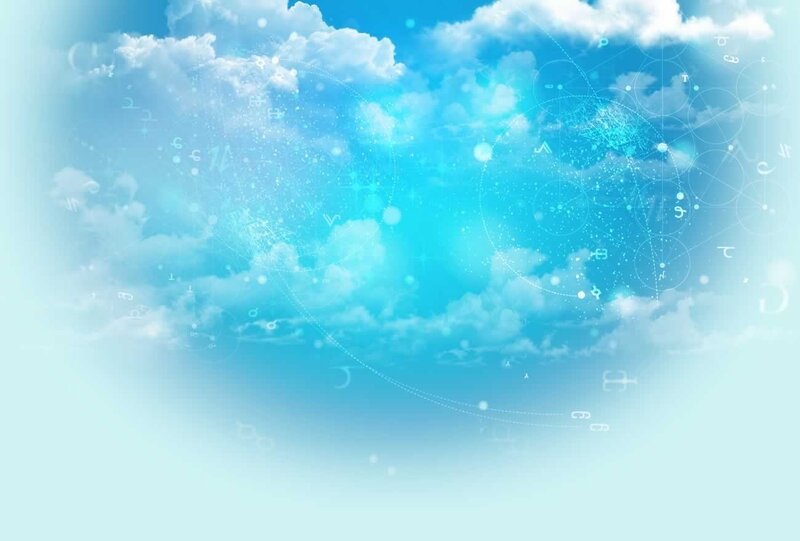 blue sky with digital overlay