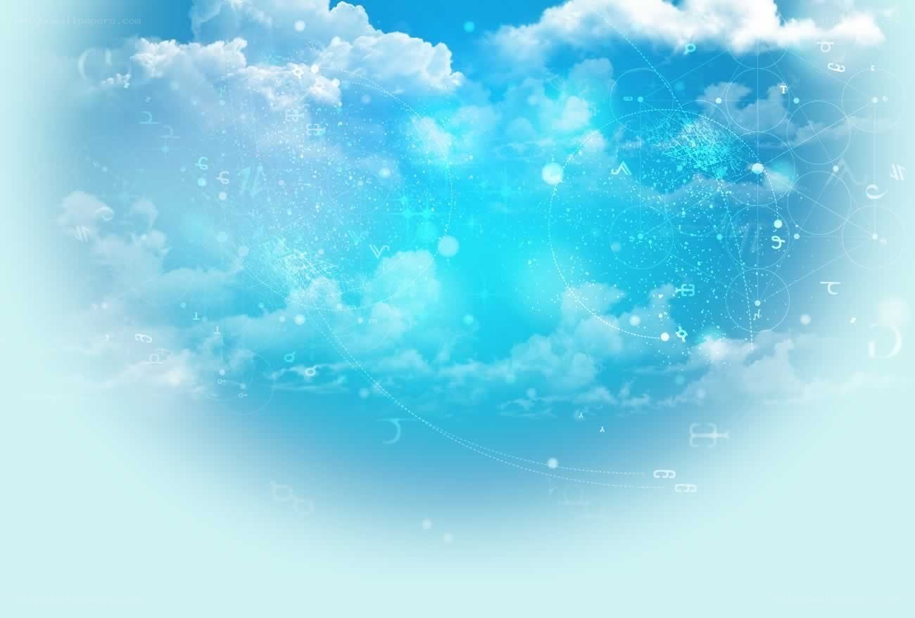 blue sky with digital overlay