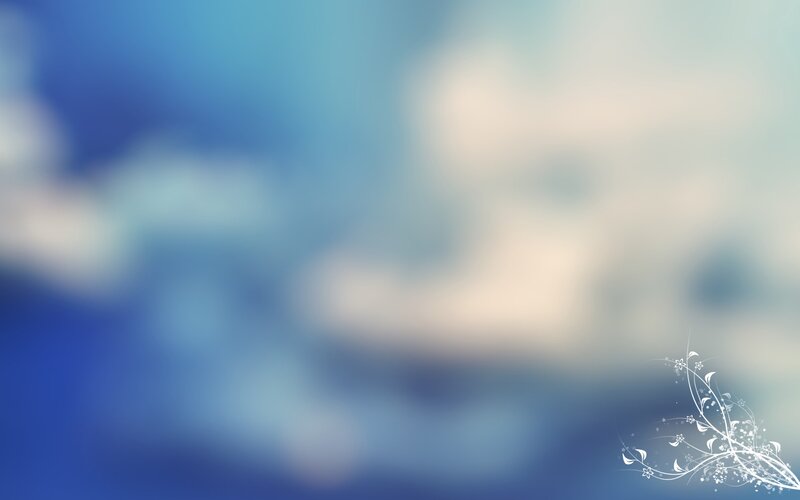 blue sky with floral design