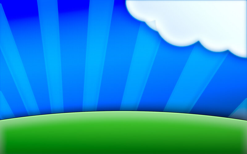 blue sky with green ground