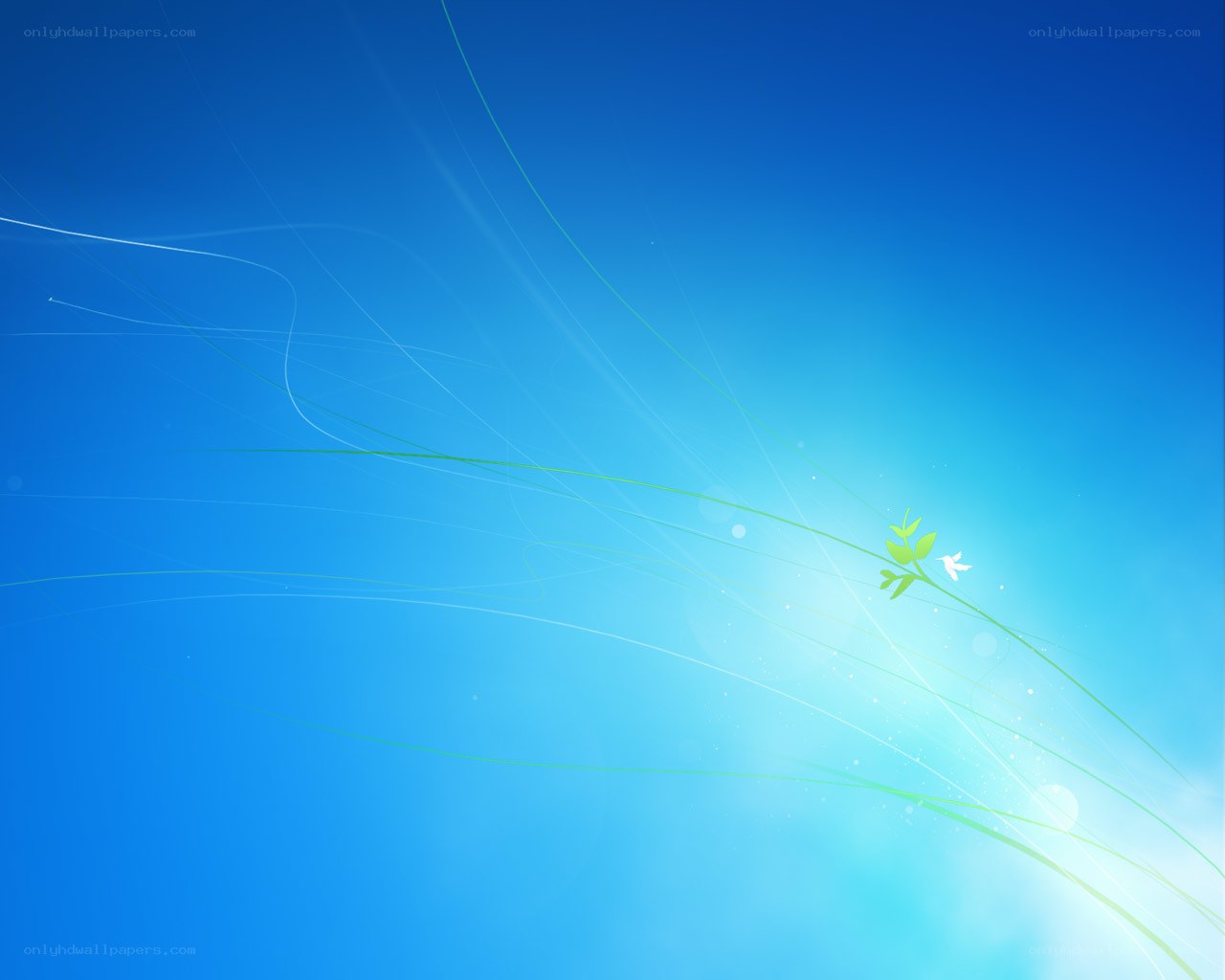 blue sky with green lines