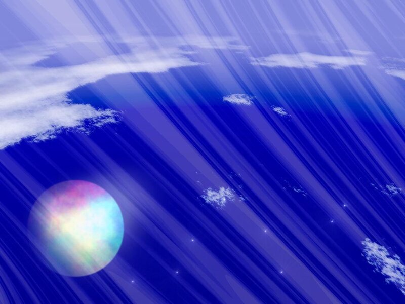 blue sky with radiant light
