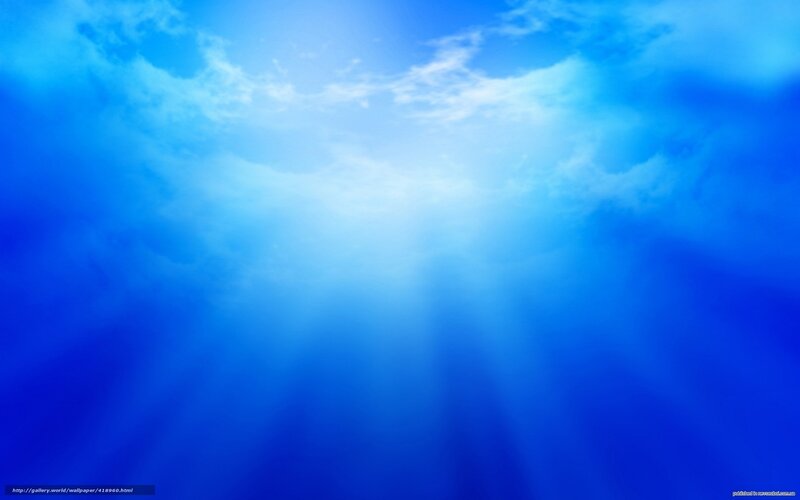 blue sky with sun rays