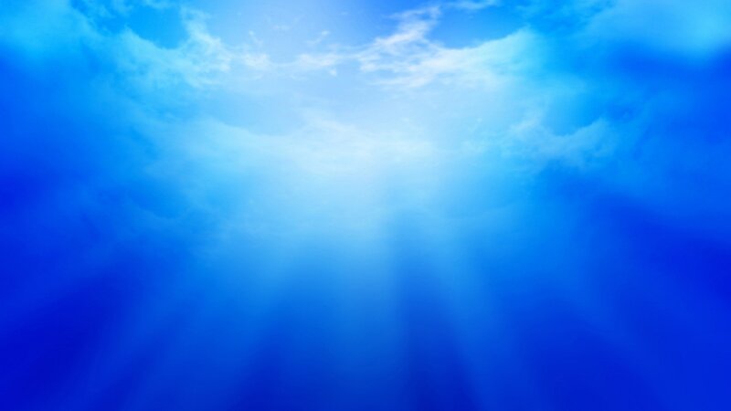 blue sky with sun rays