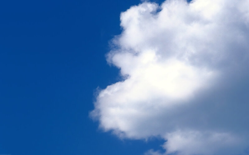 blue sky with white cloud