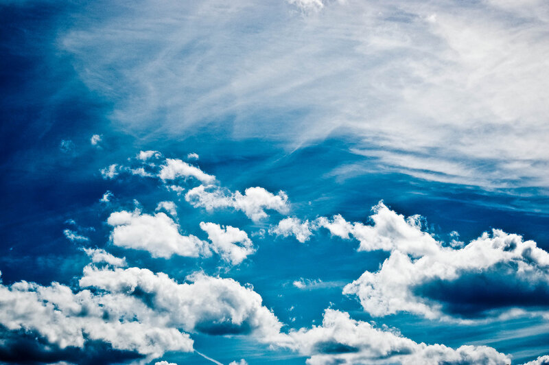 Blue sky with white clouds