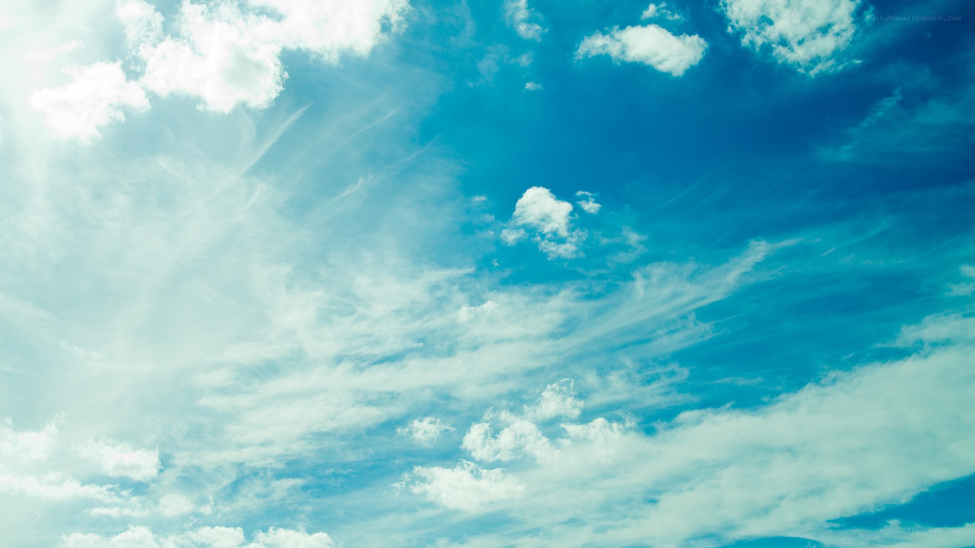 blue sky with white clouds