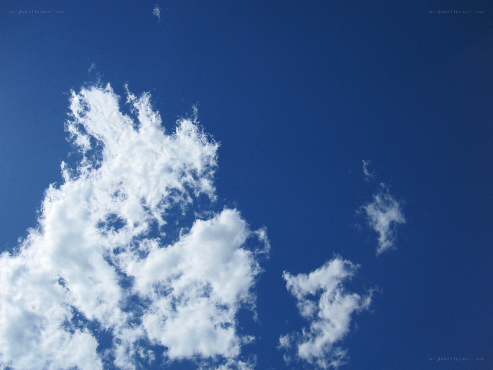 Blue sky with white clouds
