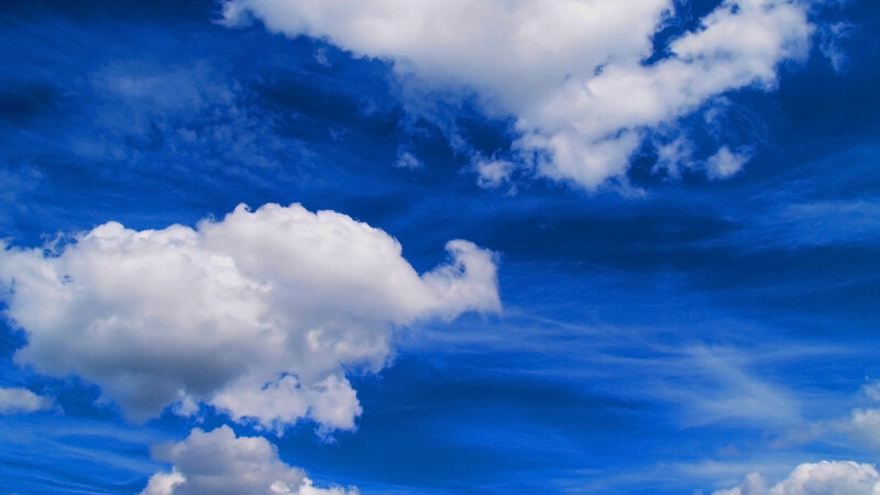 blue sky with white clouds