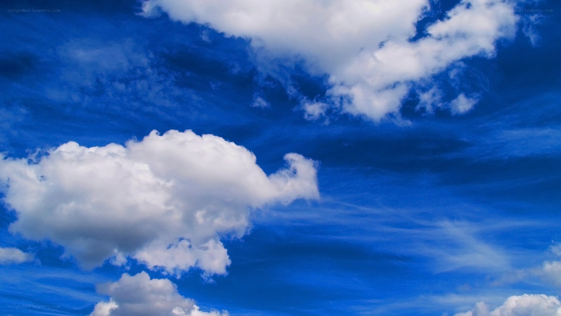 blue sky with white clouds
