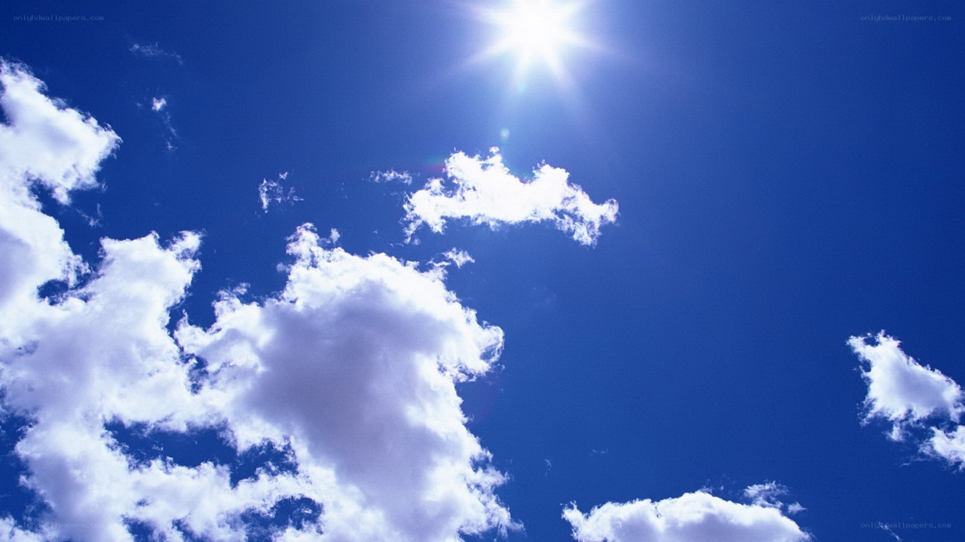 Blue sky with white clouds
