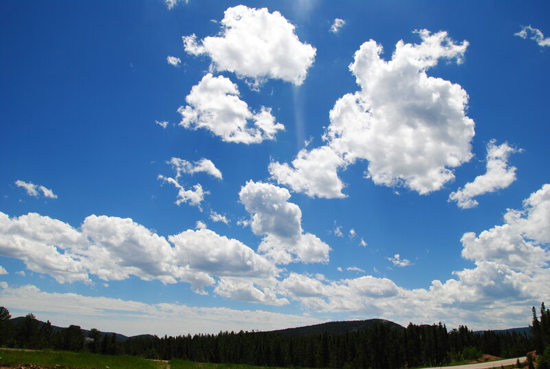 Blue sky with white clouds