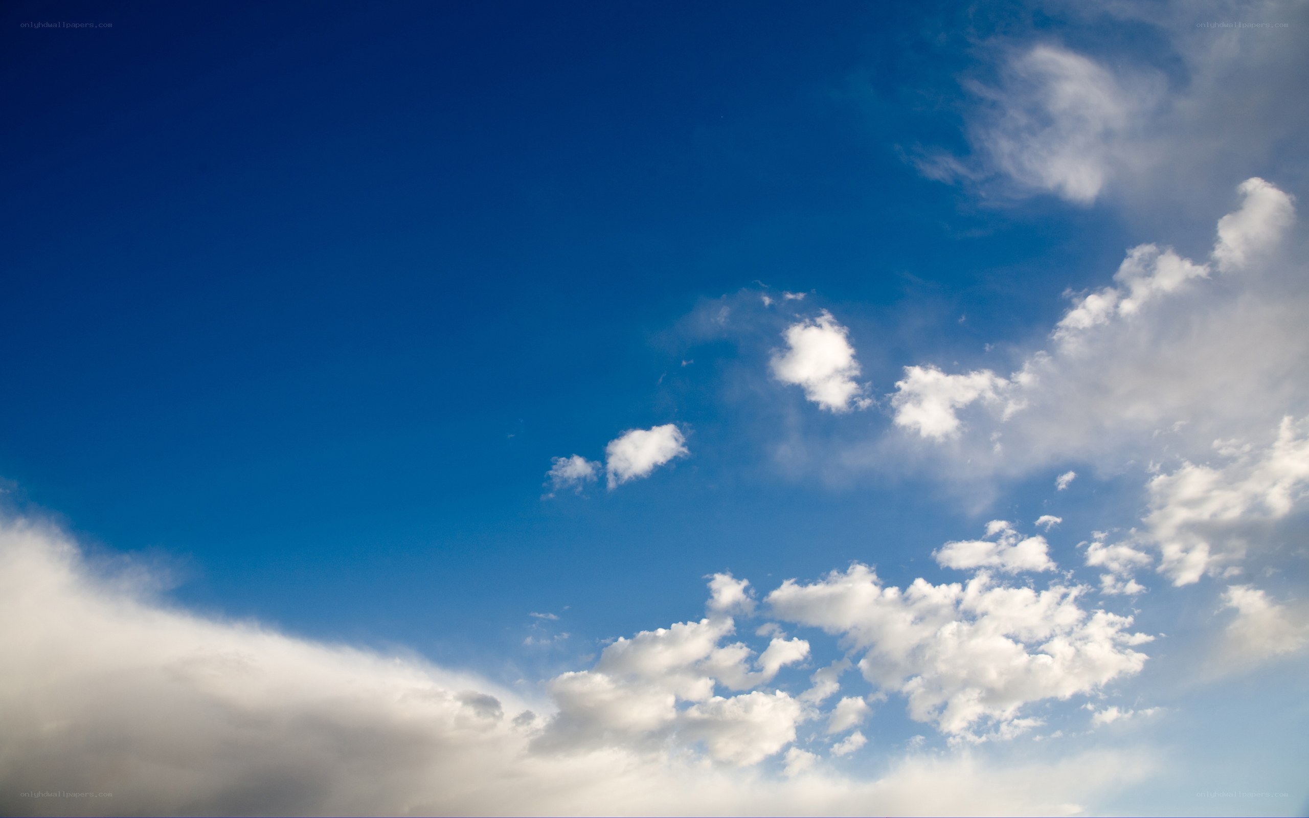 Blue sky with white clouds