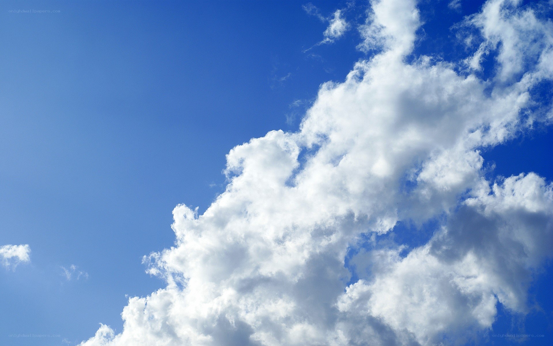 blue sky with white clouds
