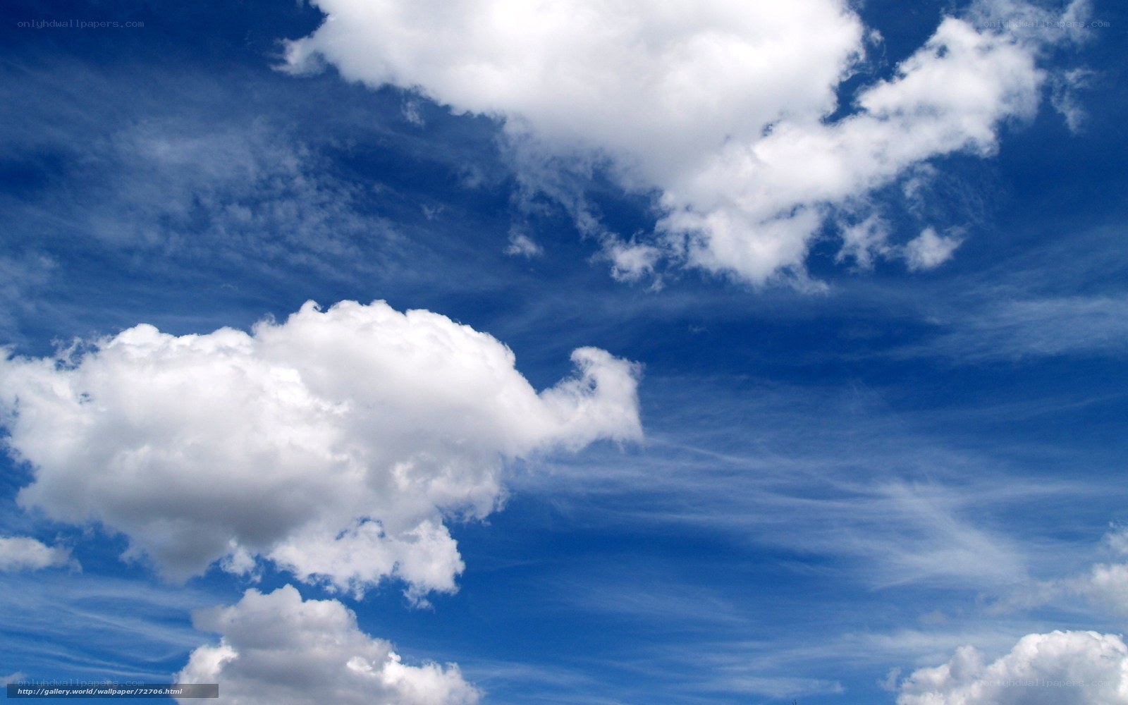 Blue sky with white clouds