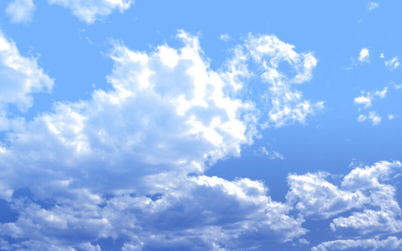 Blue sky with white clouds