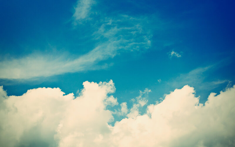 Blue sky with white clouds