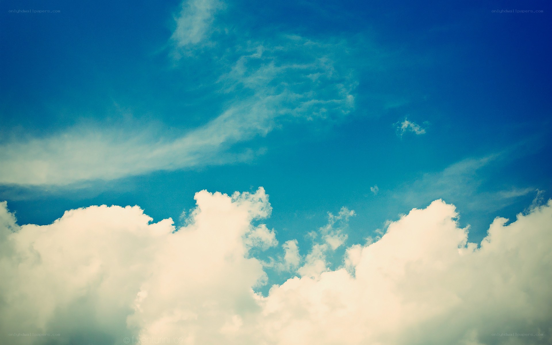 Blue sky with white clouds