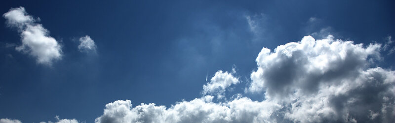 Blue sky with white clouds