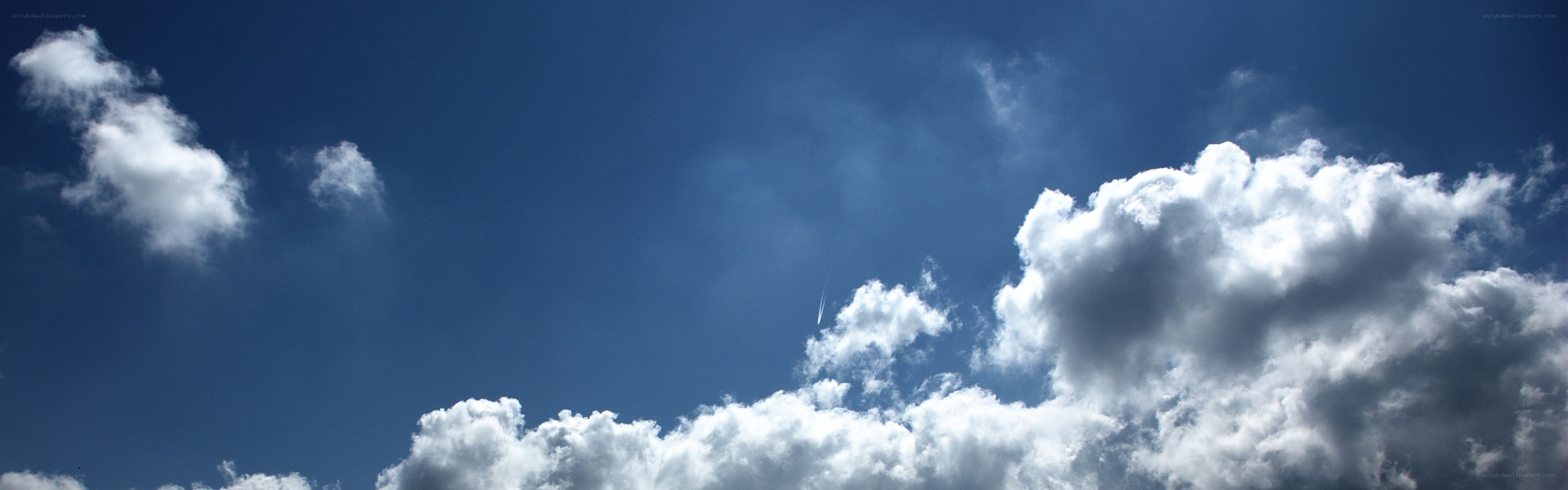 Blue sky with white clouds