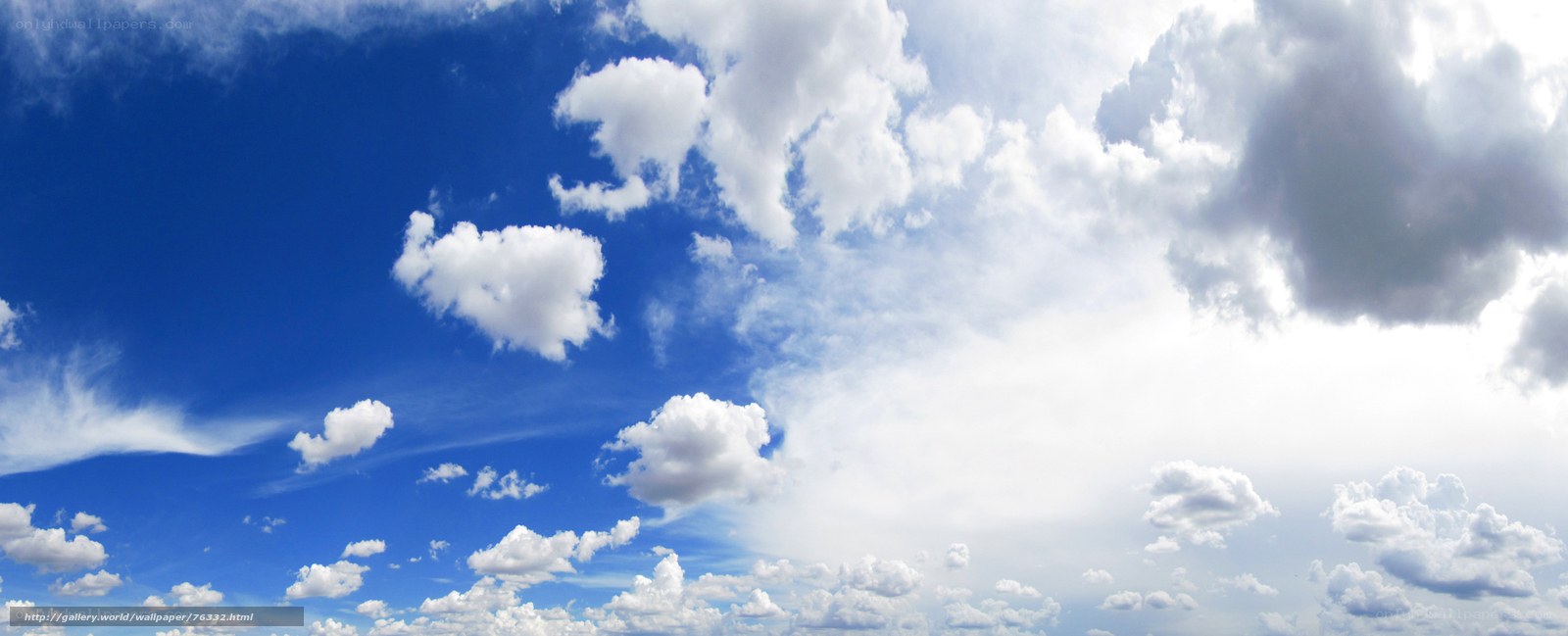 Blue sky with white clouds