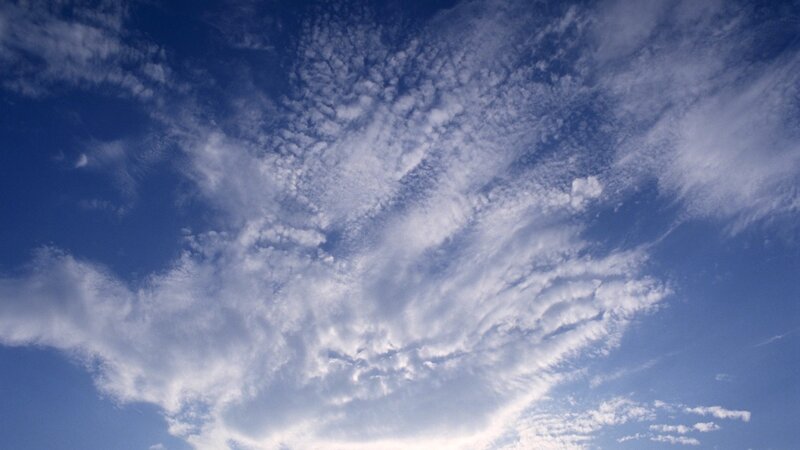 Blue sky with white clouds
