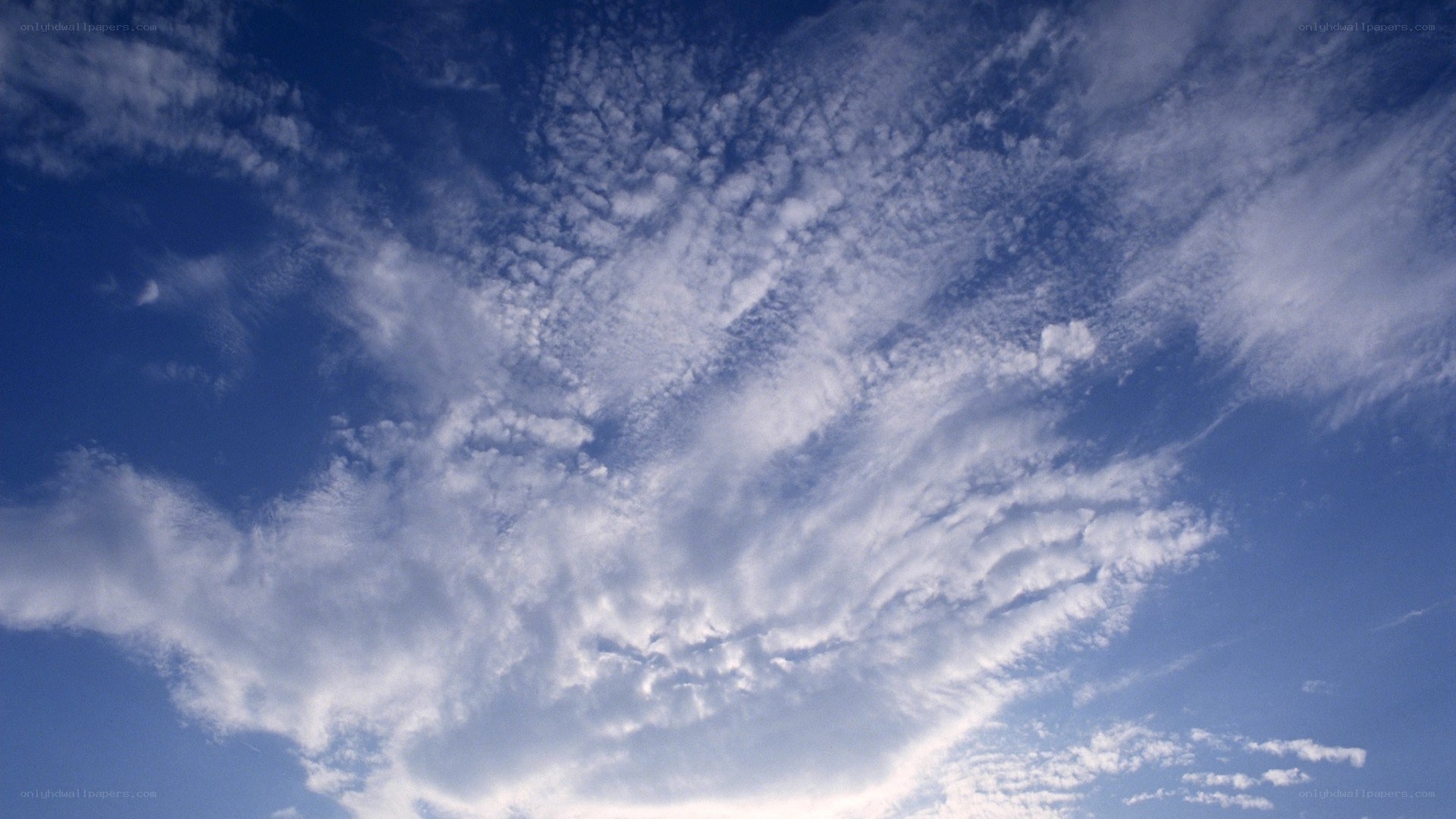 Blue sky with white clouds