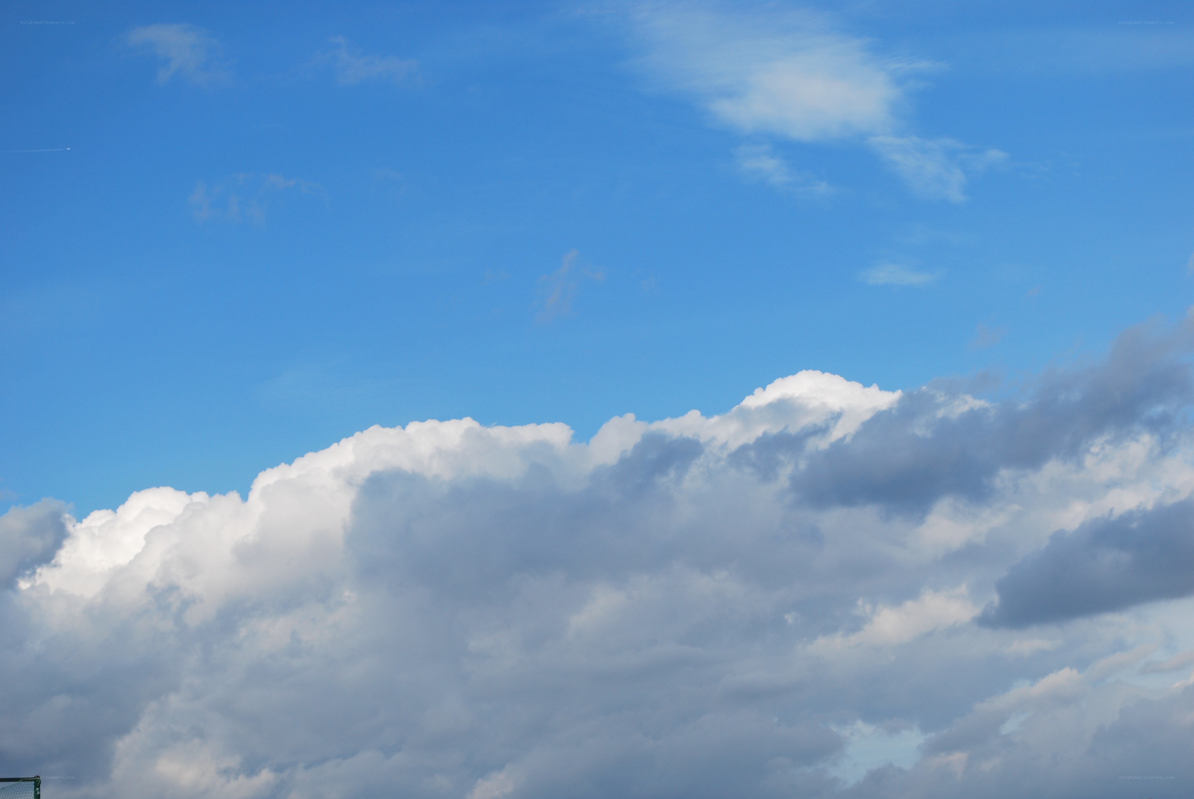Blue sky with white clouds