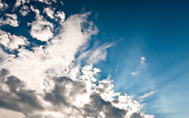 Blue sky with white clouds