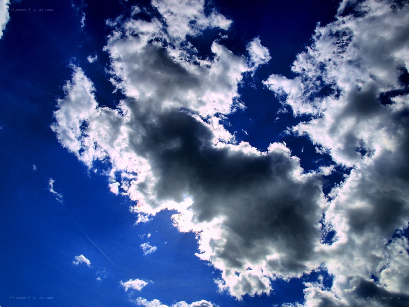 Blue sky with white clouds