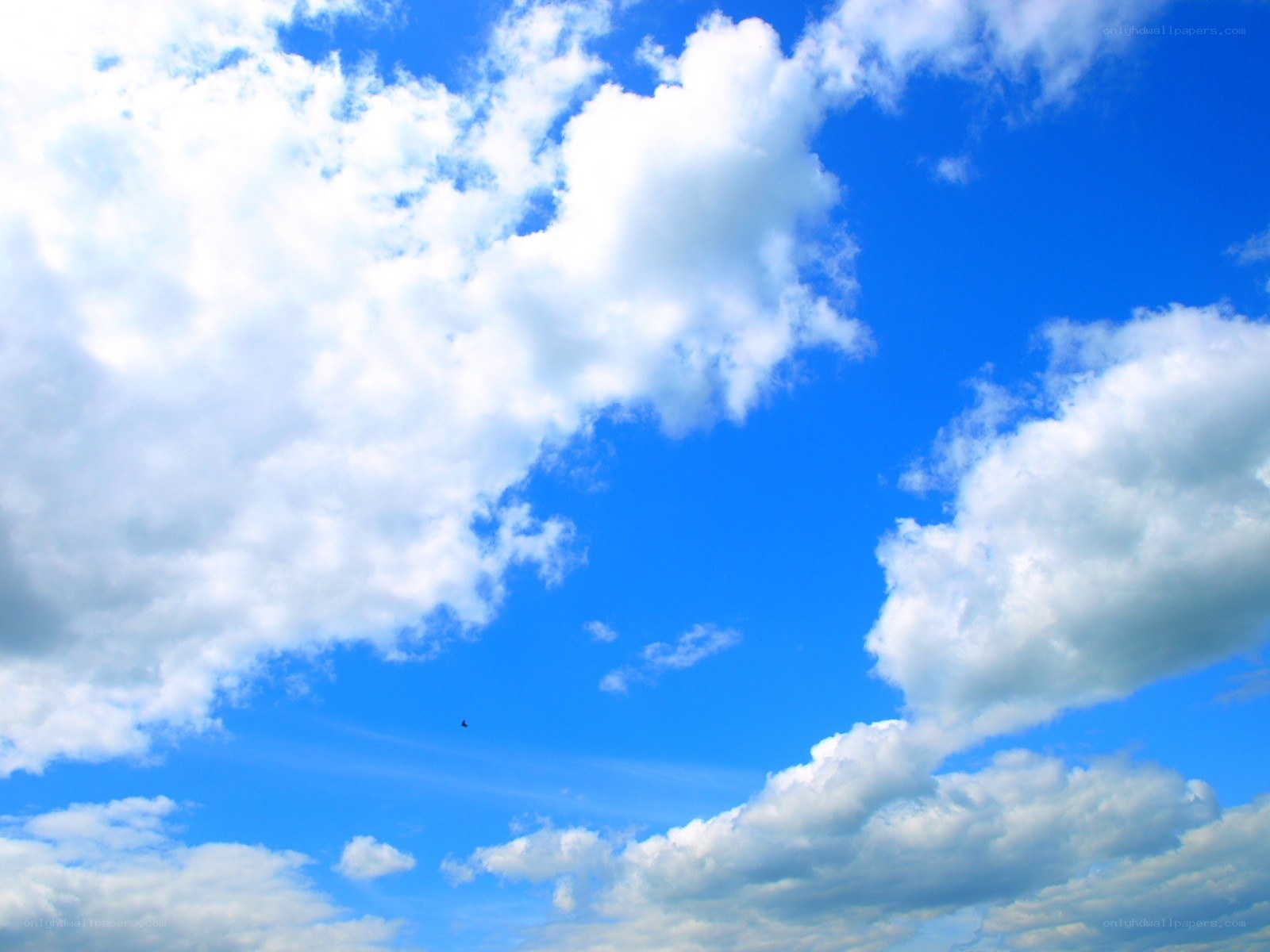 Blue sky with white clouds