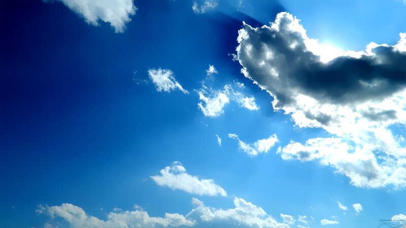 Blue sky with white clouds