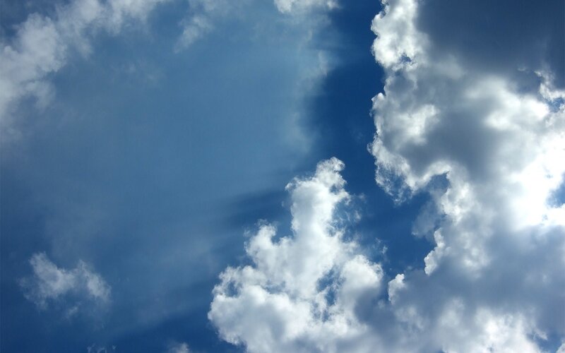 Blue sky with white clouds