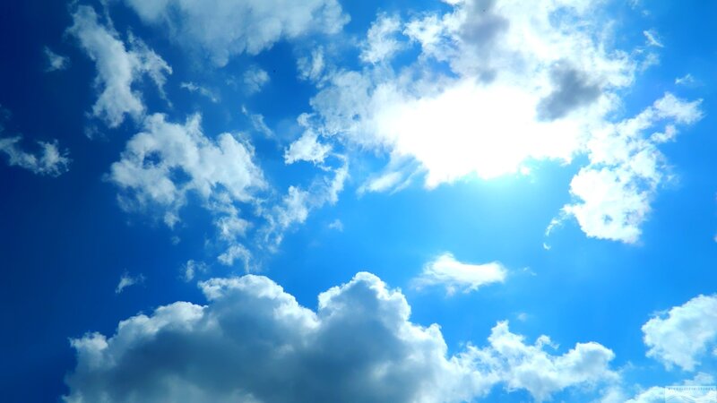 Blue sky with white clouds