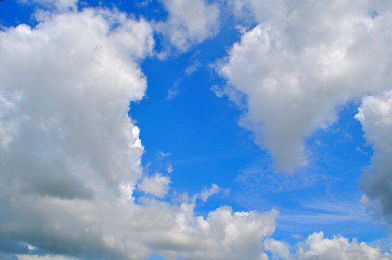 blue sky with white clouds